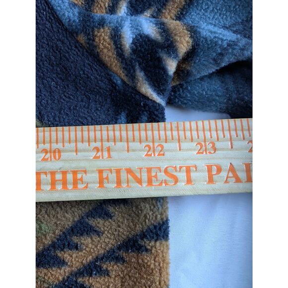 Artcic Image Grand Canyon West Aztec Print Fleece Jacket Medium 1/4 Zip Pullover - Picture 5 of 11